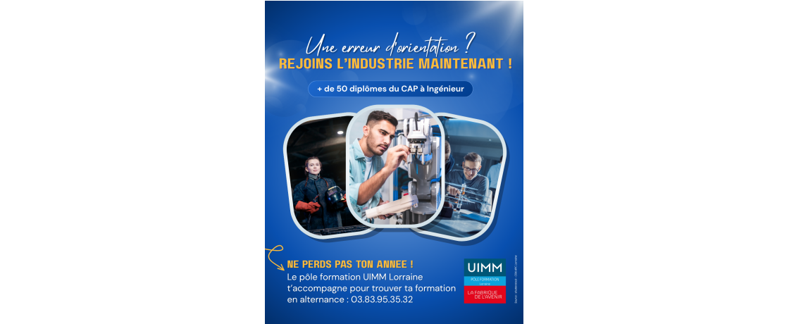 Il n'est pas trop tard pour rejoindre l'industrie