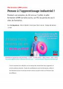 1er Juillet : Pôle formation UIMM Lorraine. Pensez à l’apprentissage industriel !