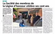 10 Juillet : La Société des membres de la Légion d’honneur célèbre ses cent ans
