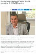 24 Août : Un nouveau président à la tête du Pôle Formation de l’UIMM Lorraine