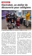 11 Octobre : Electrobot un atelier de découverte pour collégiens