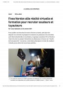 04 Octobre : Le Journal des Entreprises Fives Nordon allie réalité virtuelle et formation pour recruter soudeurs et tuyauteurs
