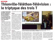 24 novembre : Thionville-téléthon-télévision le triptyque des trois T