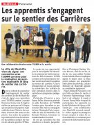 01 octobre : Les apprentis s'engagent sur le sentier des Carrières