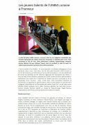 09 Octobre : les jeunes talents de l'UIMM Lorraine à l'honneur