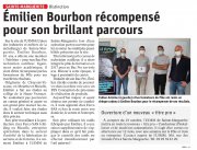 25 Septembre : Emilien Bourbon récompensé pour son brillant parcours