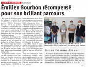 25 Septembre : Emilien Bourbon récompensé pour son brillant parcours