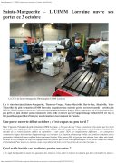 30 Septembre : L'UIMM Lorraine ouvre ses portes ce 3 octobre