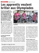 20 Juillet : les apprentis veulent briller aux Olympiades
