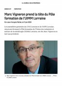 18 juin - Le Journal des Entreprises : Marc Vigneron prend la tête du Pôle Formation UIMM Lorraine