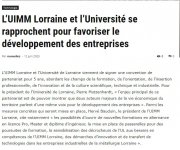 12 Juin : L'UIMM Lorraine et l'Université se rapprochent pour favoriser le développement des entreprises