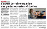 15 Avril : L'UIMM Lorraine organise des Portes Ouvertes Virtuelles