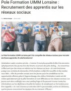 29 Avril : Pôle formation UIMM Lorraine : recrutement des apprentis sur les réseaux sociaux