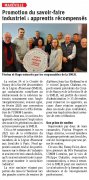 20 Décembre : Promotion du savoir faire industriel apprentis récompensés