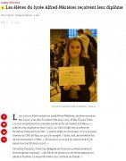 11 Janvier : les élèves du lycée Alfred-Mézières reçoivent leur diplôme