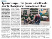 19 Janvier : 5 jeunes sélectionnés pour le championnat du monde en chine