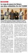11 avril : Le coup de pouce du Rotary aux deux médailles d'or de l'UIMM