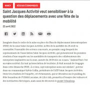 22 avril : Saint Jacques Activite veut sensibiliser a la question des deplacements avec une fete de la mobilite