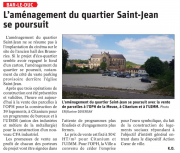 10 Mai : l'amenagement du quartier saint jean se poursuit