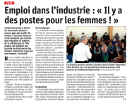 24 septembre : emploi dans l'industrie il y a des postes pour les femmes