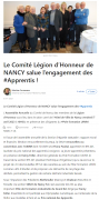 5 avril : le comite légion d'honneur de Nancy salue l'engagement des apprentis