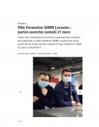 21 Mars : Pôle Formation UIMM Lorraine  : portes ouvertes samedi 27 mars