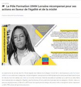 13 Avril : Le Pôle Formation UIMM Lorraine récompensé pour ses actions en faveur de l’égalité et de la mixité