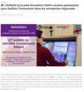 26 Avril : L’ENSGSI et le Pôle Formation UIMM Lorraine partenaires pour faciliter l’innovation dans les entreprises régionales