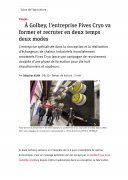 4 Mai : A Golbey l'entreprise Fives Cryo va former et recruter en deux temps deux modes