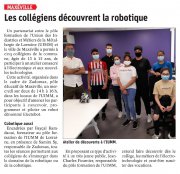 8 Juin : Les collégiens découvrent la robotique